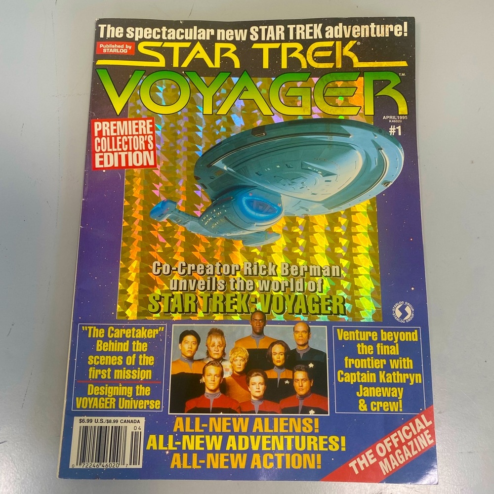 STAR TREK VOYAGER 1995 Premier Collectors Edition Magazine signed